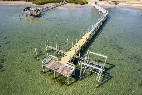 a view of a balcony with an ocean