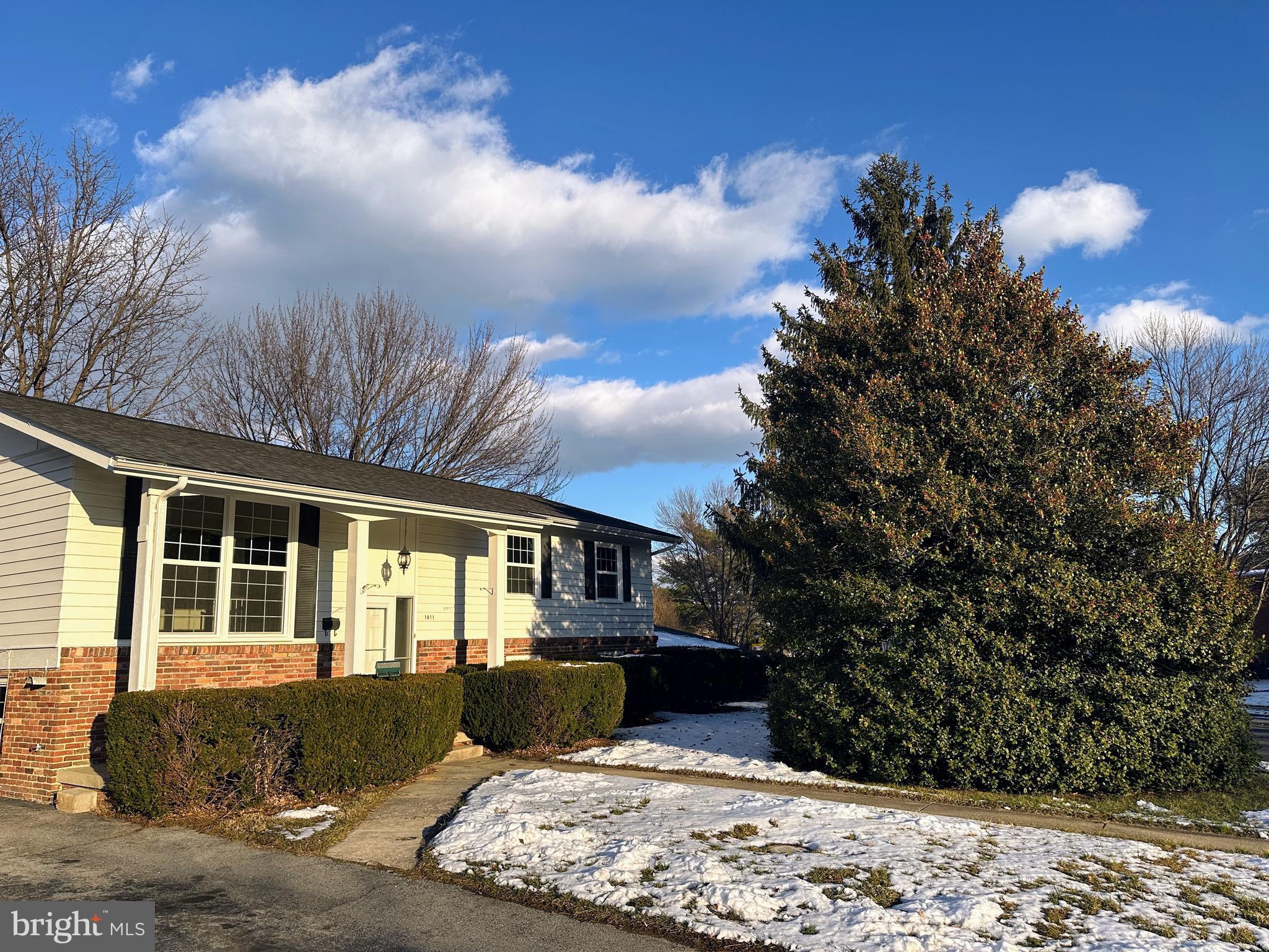 1411 West 12th Street Frederick, MD 21702 - Photo 15 of 16 a view of a house with a yard covered in snow