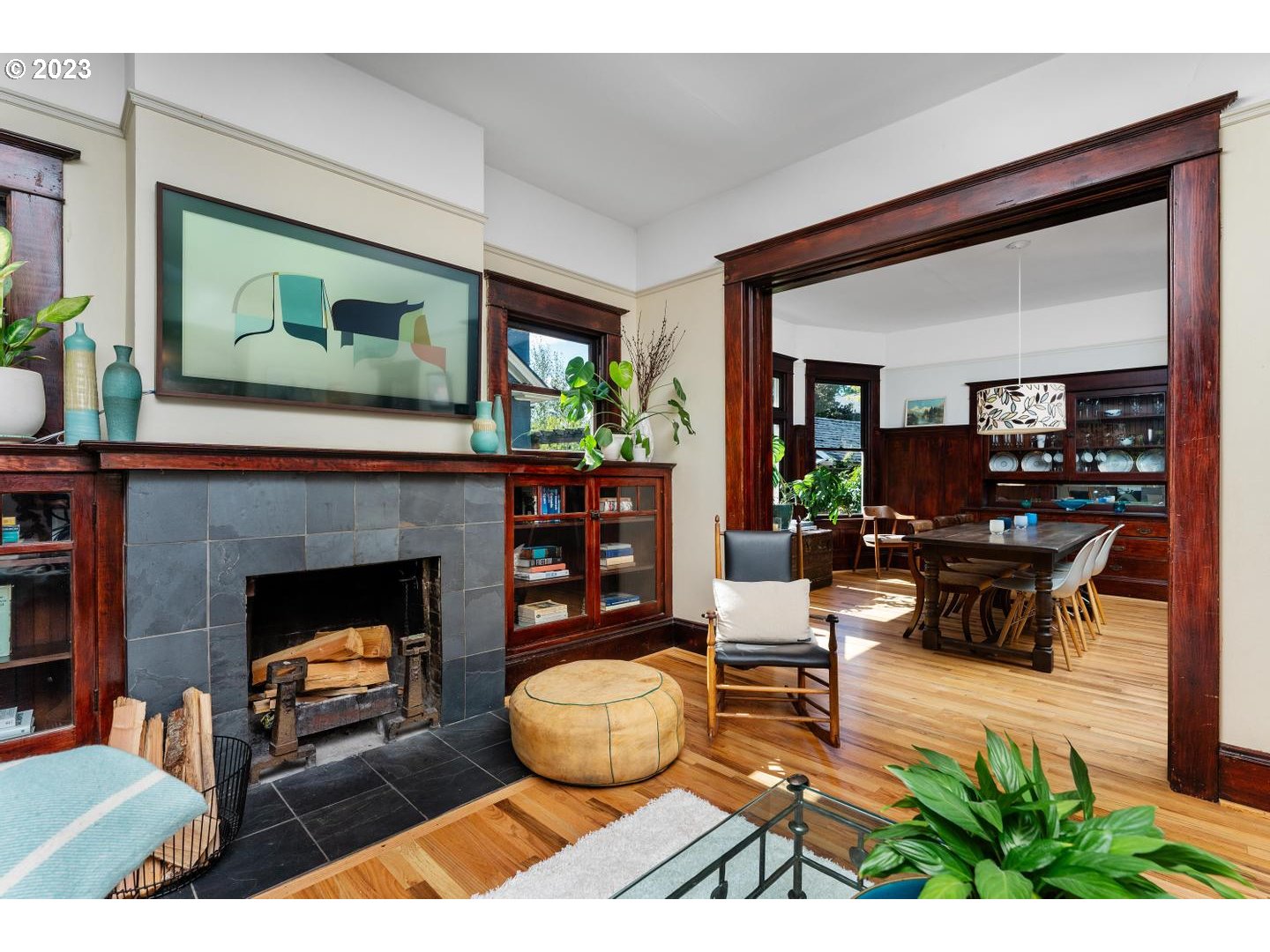 4027 North Colonial Avenue Portland, OR 97227 - Photo 6 of 47 a living room with furniture and a fireplace