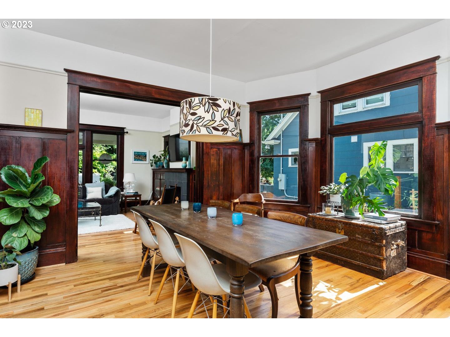 4027 North Colonial Avenue Portland, OR 97227 - Photo 9 of 47 a view of a dining room with furniture window and wooden floor