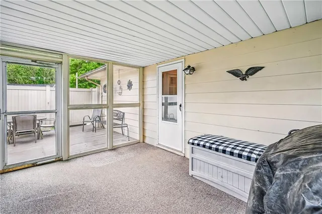 a living room with a large window