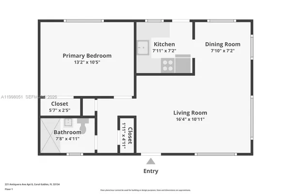 $1,975 | 221 Antiquera Avenue, Unit 8, Coral Gables, FL 33134