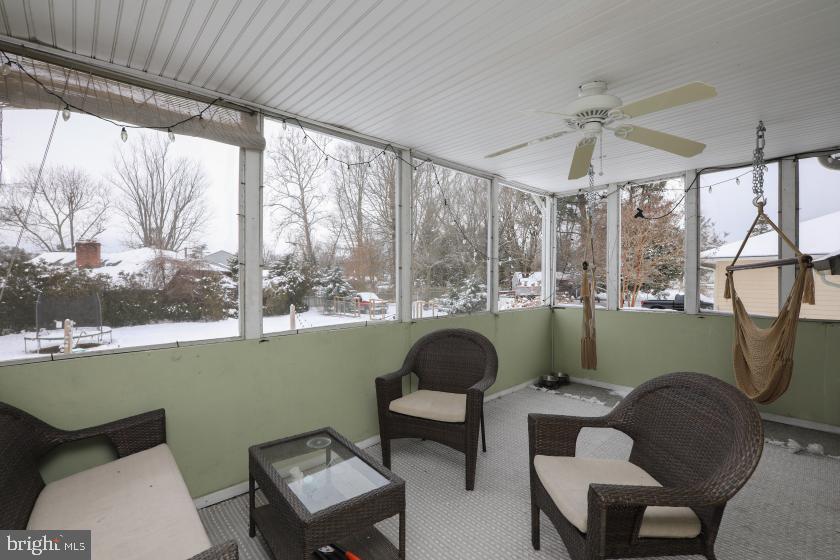 233 Densten Road Sewell, NJ 08080 - Photo 44 of 50 Screened in porch with ceiling fan