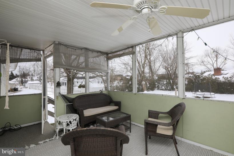 233 Densten Road Sewell, NJ 08080 - Photo 46 of 50 Screened in porch with ceiling fan