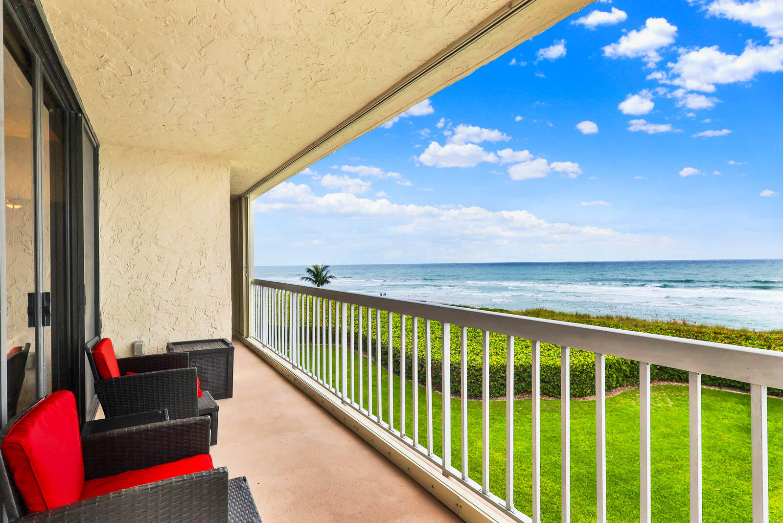 10600 South Ocean Drive, Unit 310 Jensen Beach, FL 34957 - Photo 31 of 45 a view of a balcony with furniture