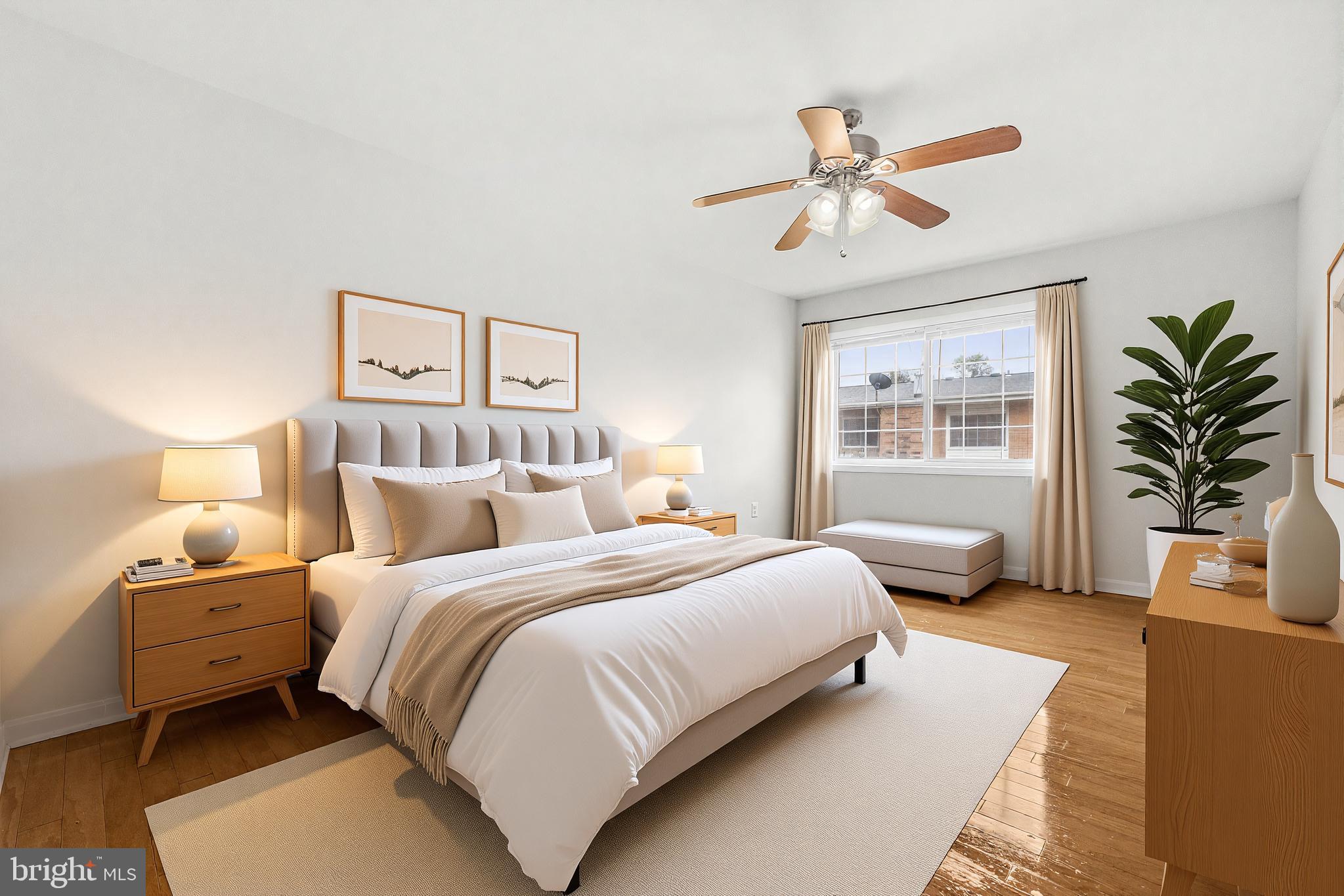 635 Waterloo Road, Unit 222 Warrenton, VA 20186 - Photo 18 of 28 a bedroom with a bed and a chandelier
