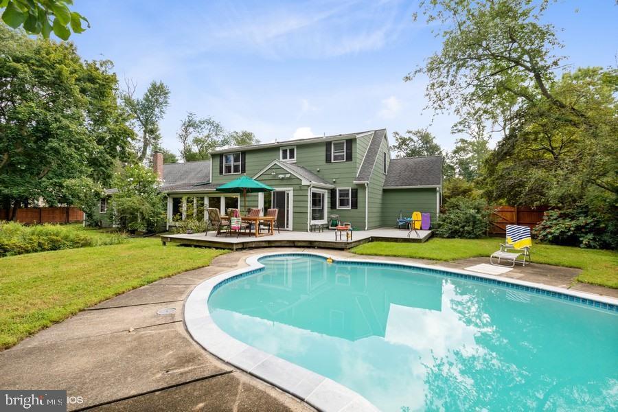 31 North Mill Road Princeton Junction, NJ 08550 - Photo 30 of 35 Backyard with newly refinished gunnite pool