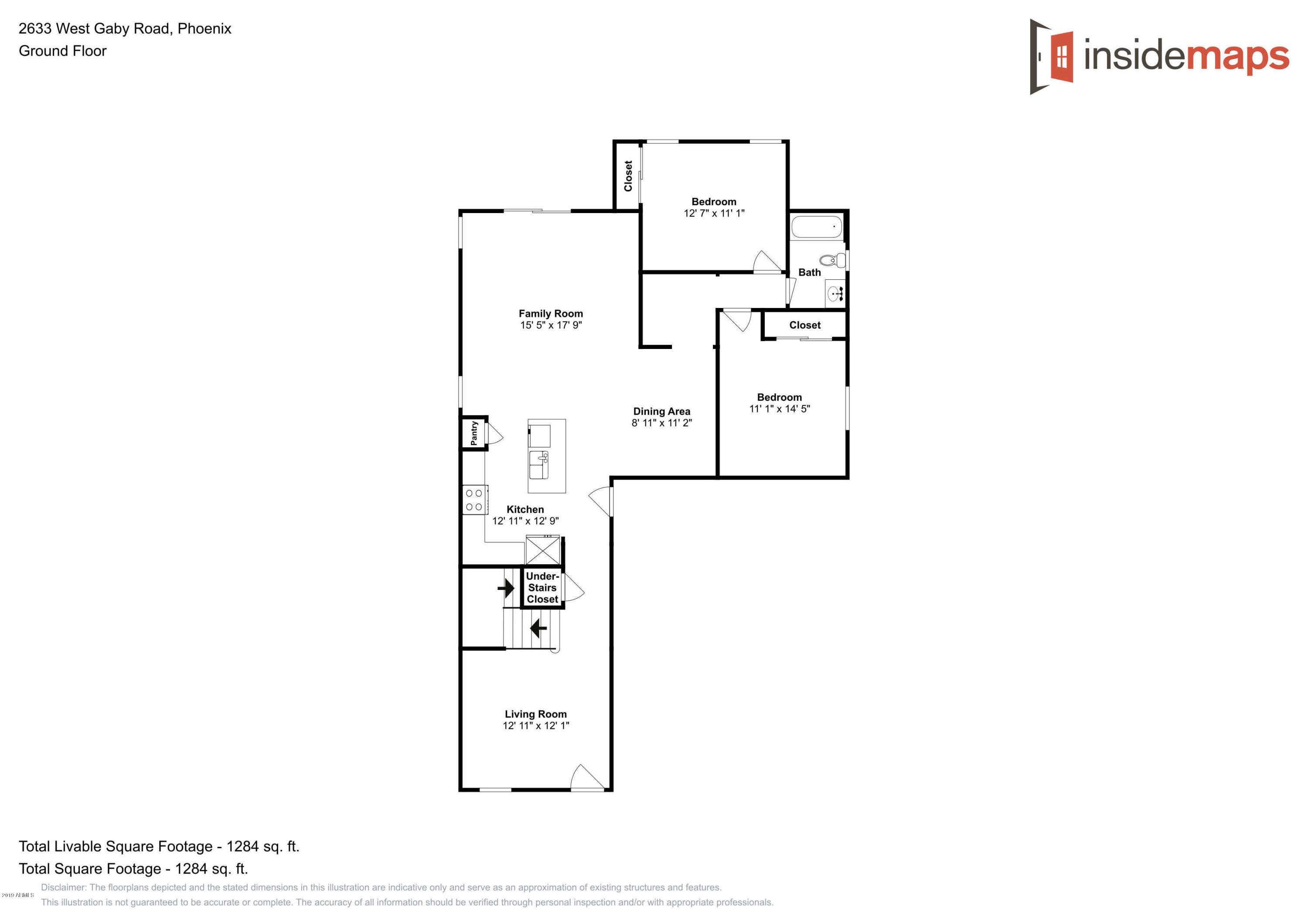 2633 West Gaby Road Phoenix, AZ 85041 - Photo 16 of 17 a picture of a floor plan