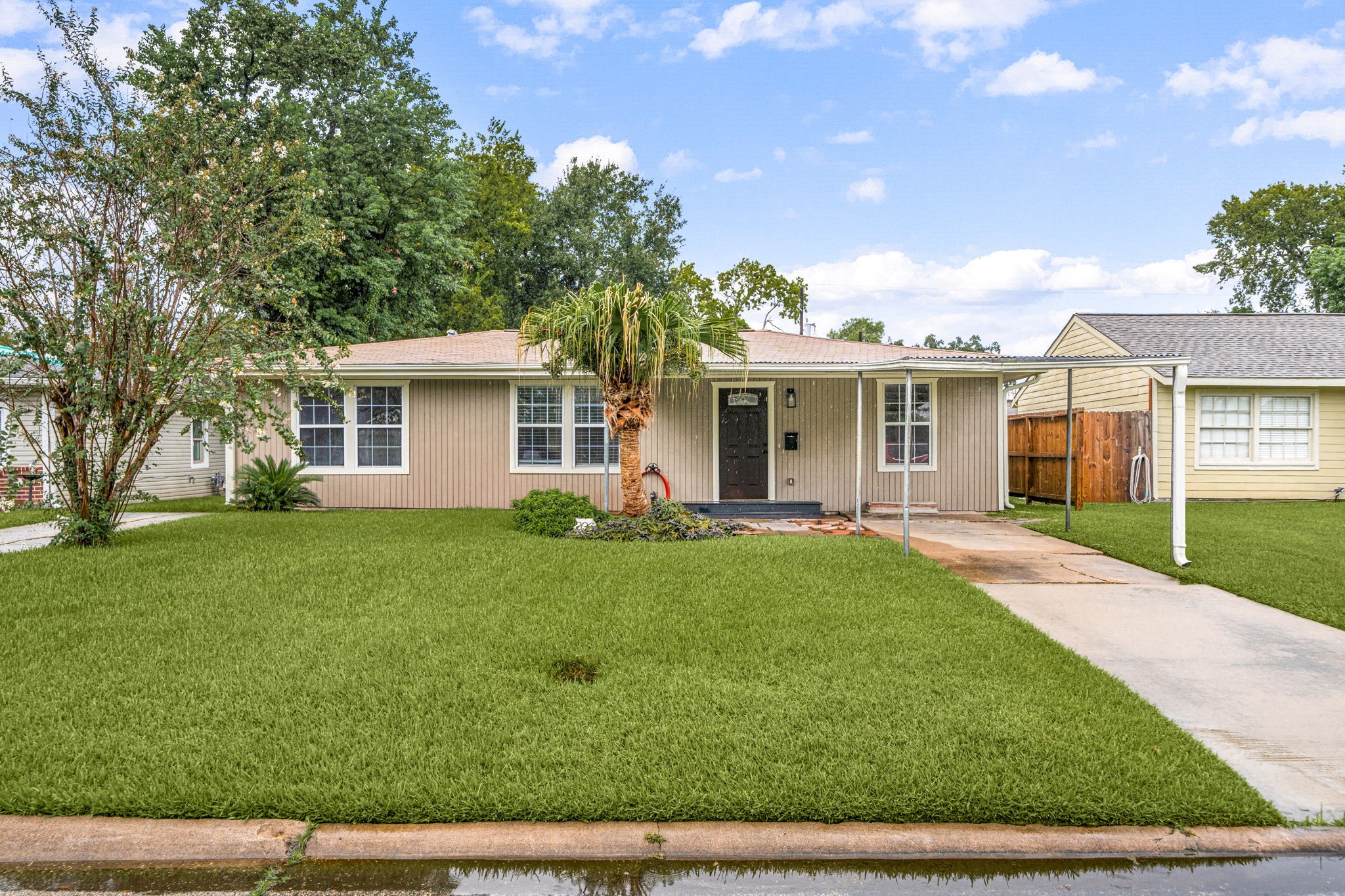 1206 Oak Meadows Street Houston, TX 77017 - Photo 21 of 32 a view of a yard in front of a house
