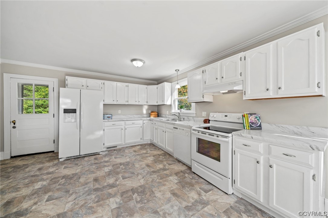 10121 Highview Road Glen Allen, VA 23059 - Photo 6 of 24 Kitchen featuring light tile floors, white cabinet