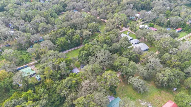 a close up of a house in a forest