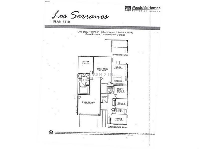 11028 Hunting Hawk Road Las Vegas, NV 89179 - Photo 30 of 30 1st Floor Plan. Single Story Floor plan