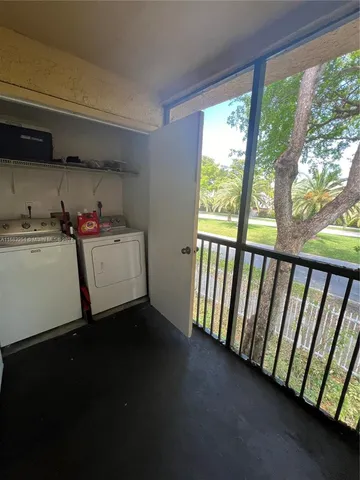 a storage room with a window