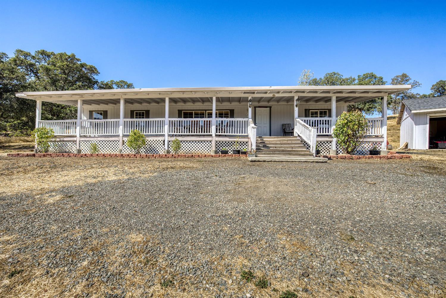 front view of a house with a porch