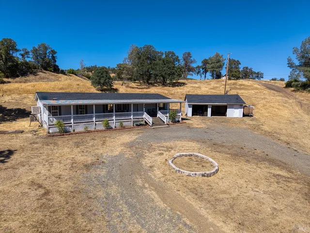 a view of house with outdoor space and swimming pool