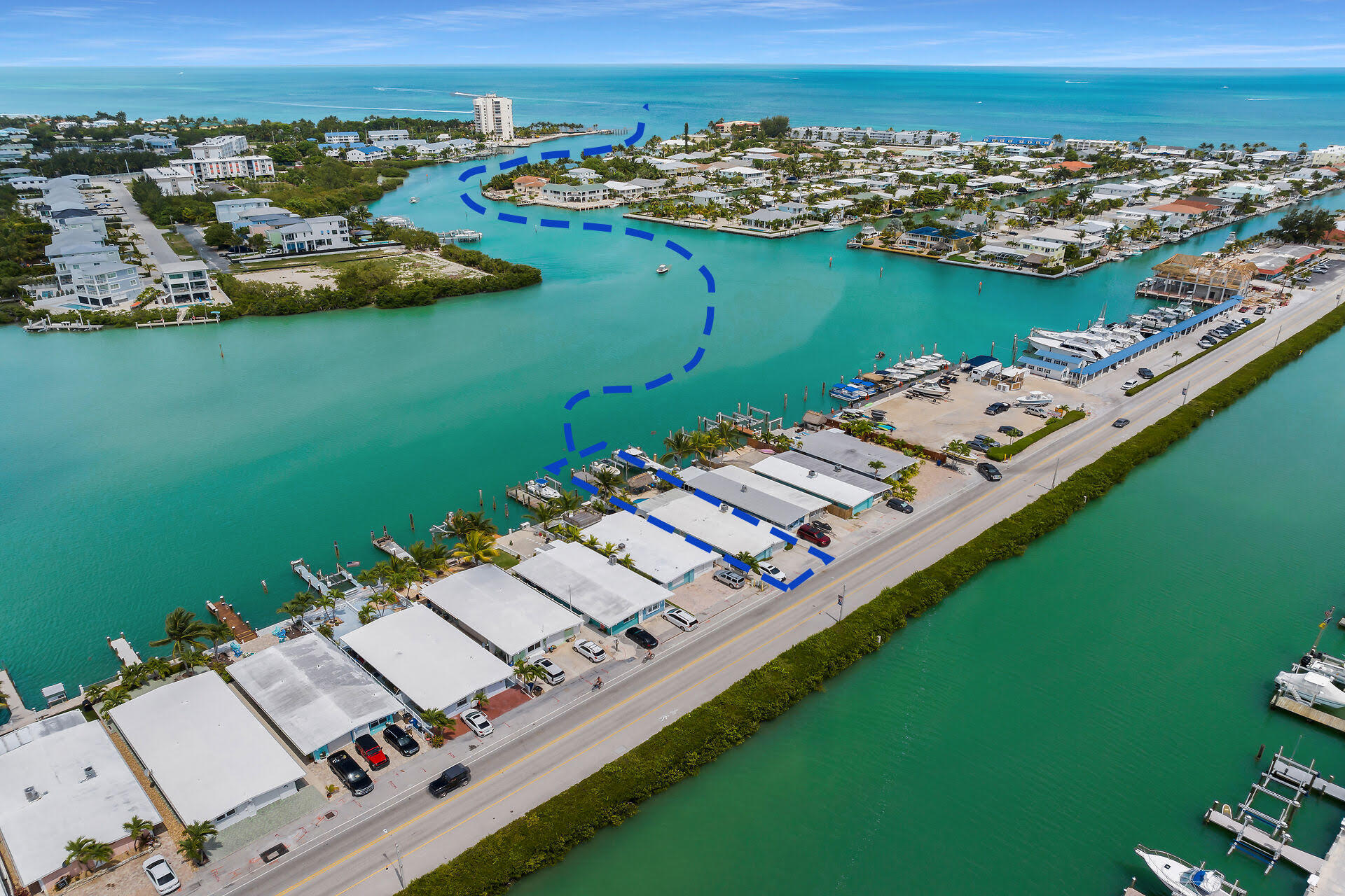 8 Sadowski Key Key Colony Beach, FL 33051 - Photo 35 of 57 a view of a lake with a city