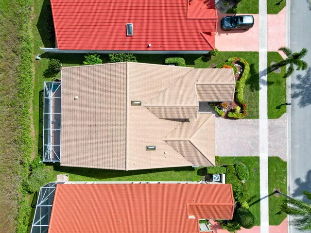 an aerial view of multiple house