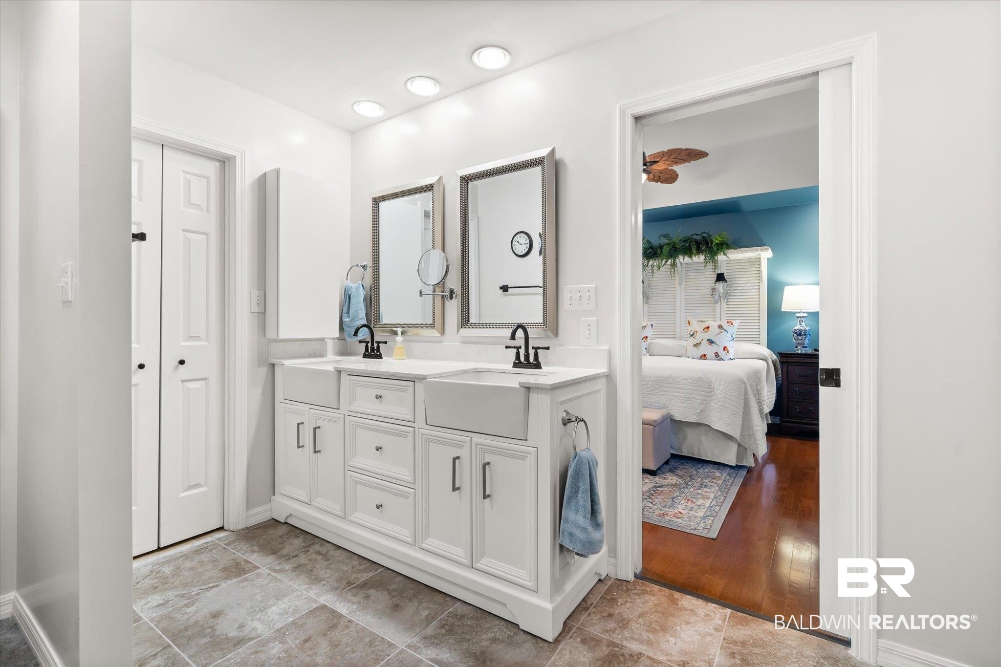 19924 Hunters Loop Fairhope, AL 36532 - Photo 19 of 40 Bathroom with hardwood / wood-style floors and vanity