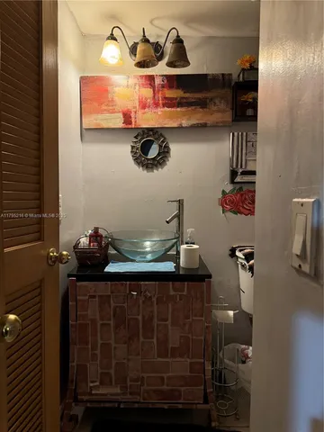 a close view of water heater room