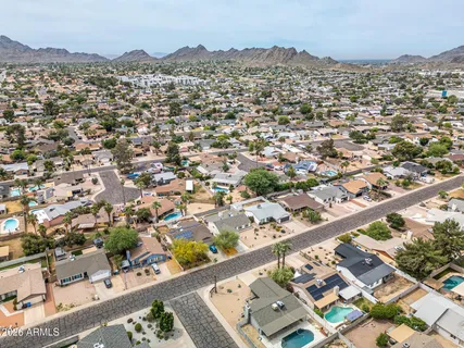 an aerial view of multiple house