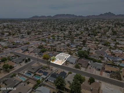 an aerial view of a city