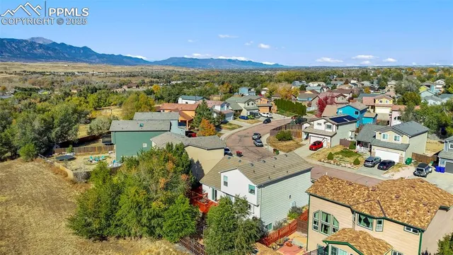an aerial view of multiple house