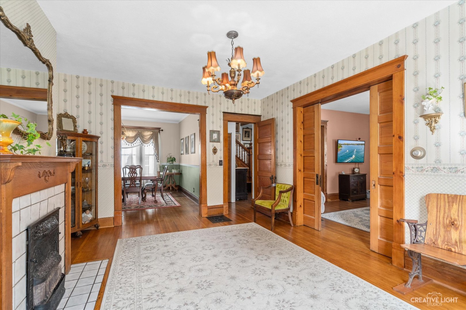 322 East 3rd Street Dixon, IL 61021 - Photo 7 of 30 a view of a livingroom with furniture and a fireplace