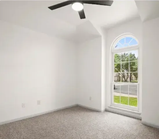 an empty room with a window