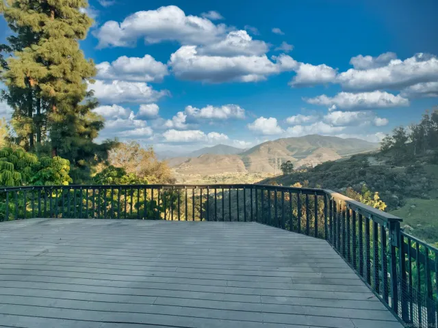 a terrace with sky view