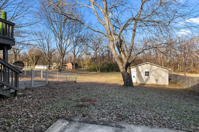 a view of yard with trees