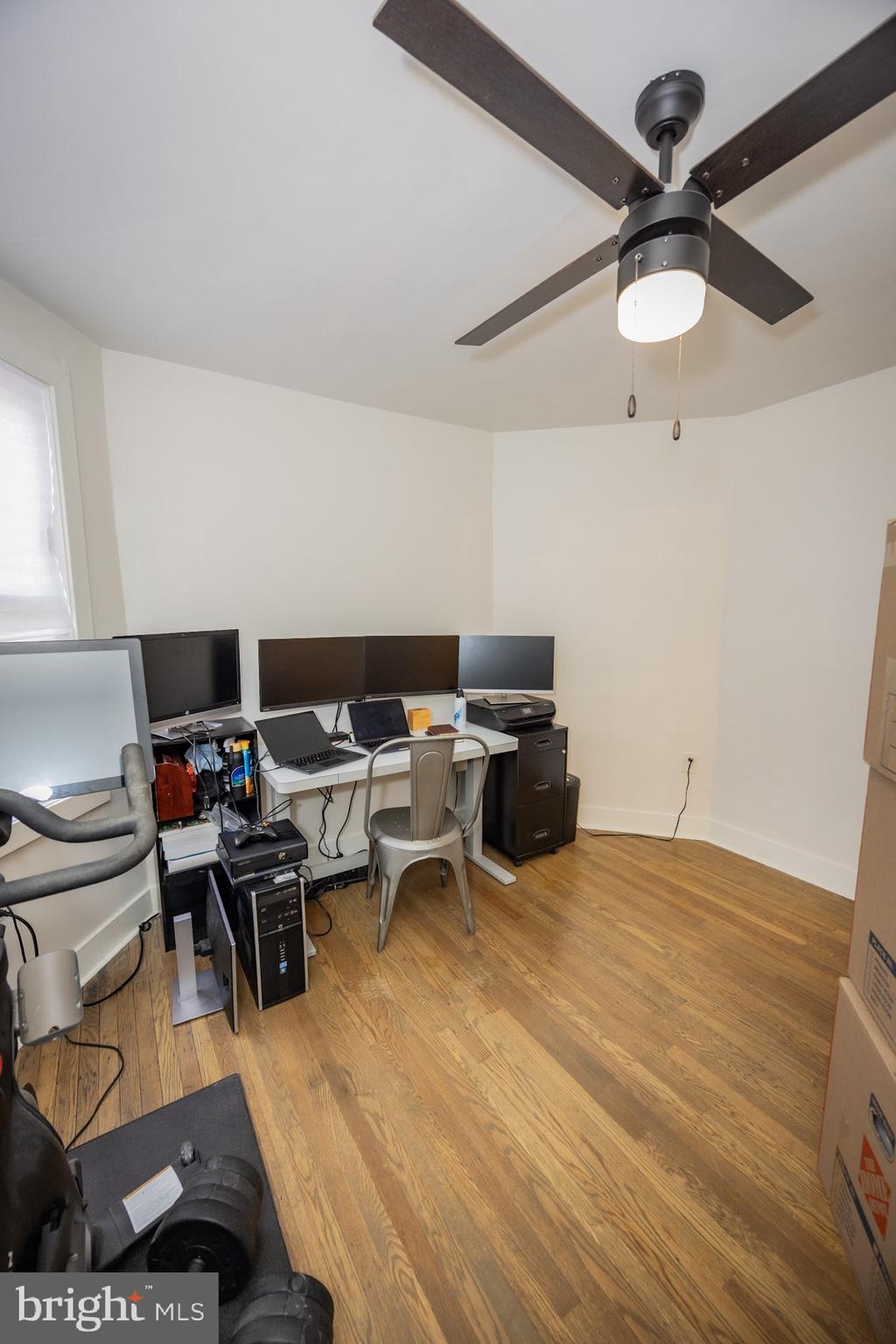 411 Vernon Road Philadelphia, PA 19119 - Photo 38 of 49 a work room with furniture and a ceiling fan