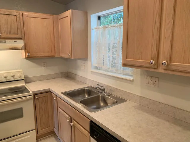 an empty room with closet