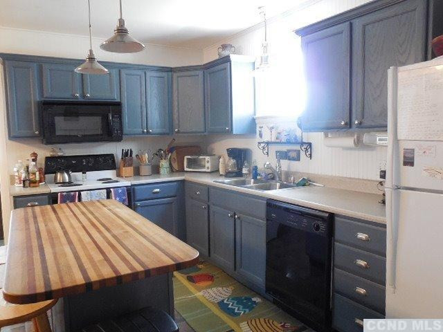 1010 Lakeview Road Copake, NY 12516 - Photo 5 of 10 a kitchen with a sink dishwasher a stove a refrigerator and cabinets with wooden floor