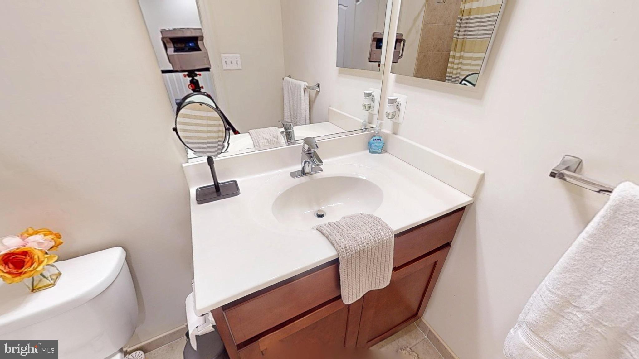 15103 Hogshead Way Upper Marlboro, MD 20772 - Photo 33 of 44 a bathroom with a sink and a mirror
