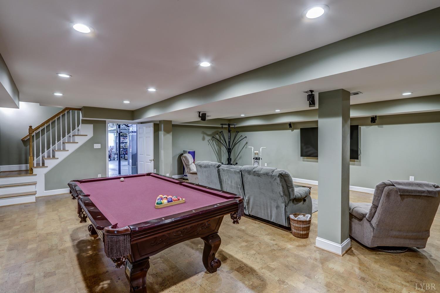 759 Farfields Drive Lynchburg, VA 24502 - Photo 36 of 53 a room with furniture pool table gym equipment wooden floor and windows