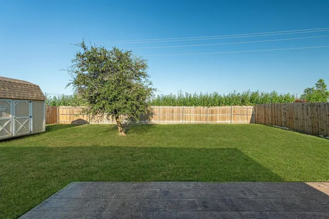 a view of garden with trees