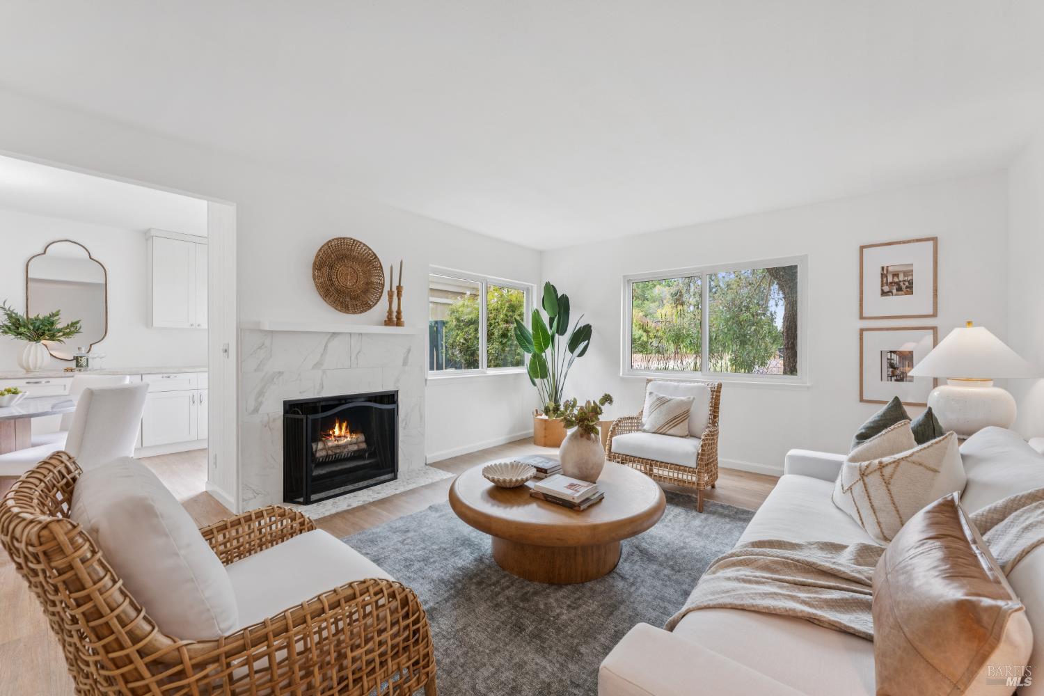 6 Coleridge Drive Mill Valley, CA 94941 - Photo 1 of 1 a living room with furniture and a fireplace
