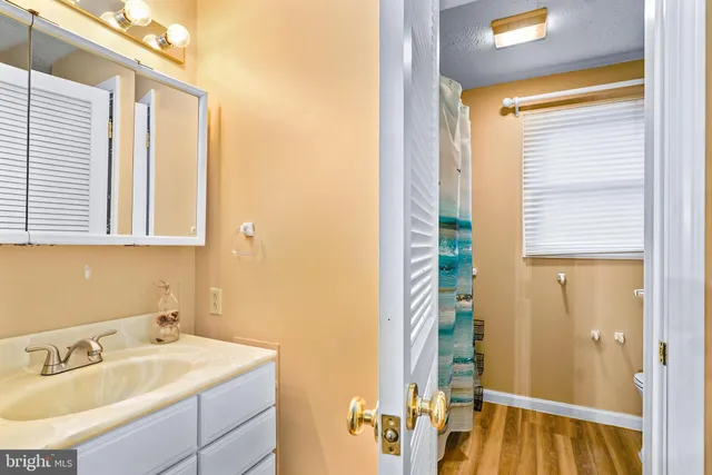 a view of a field of grass and trees