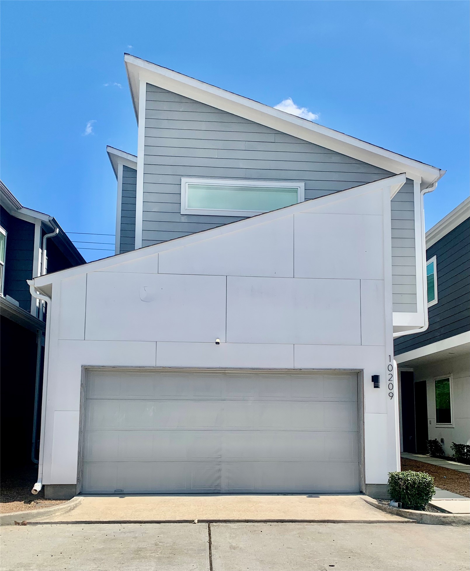 a front view of a house