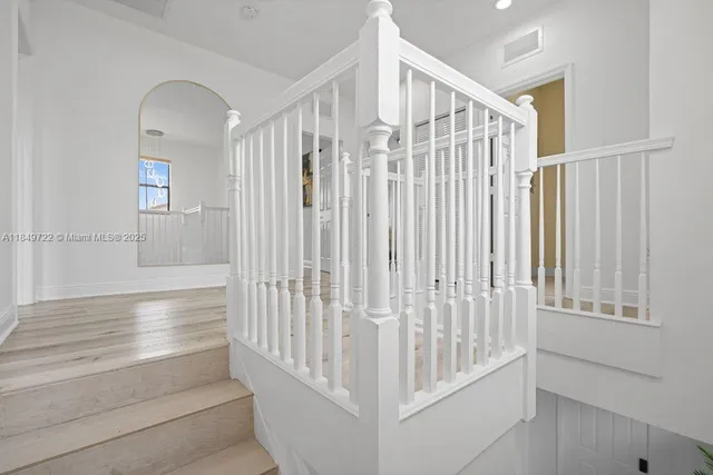 a view of a hallway with entryway