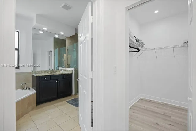 a view of a walk in closet