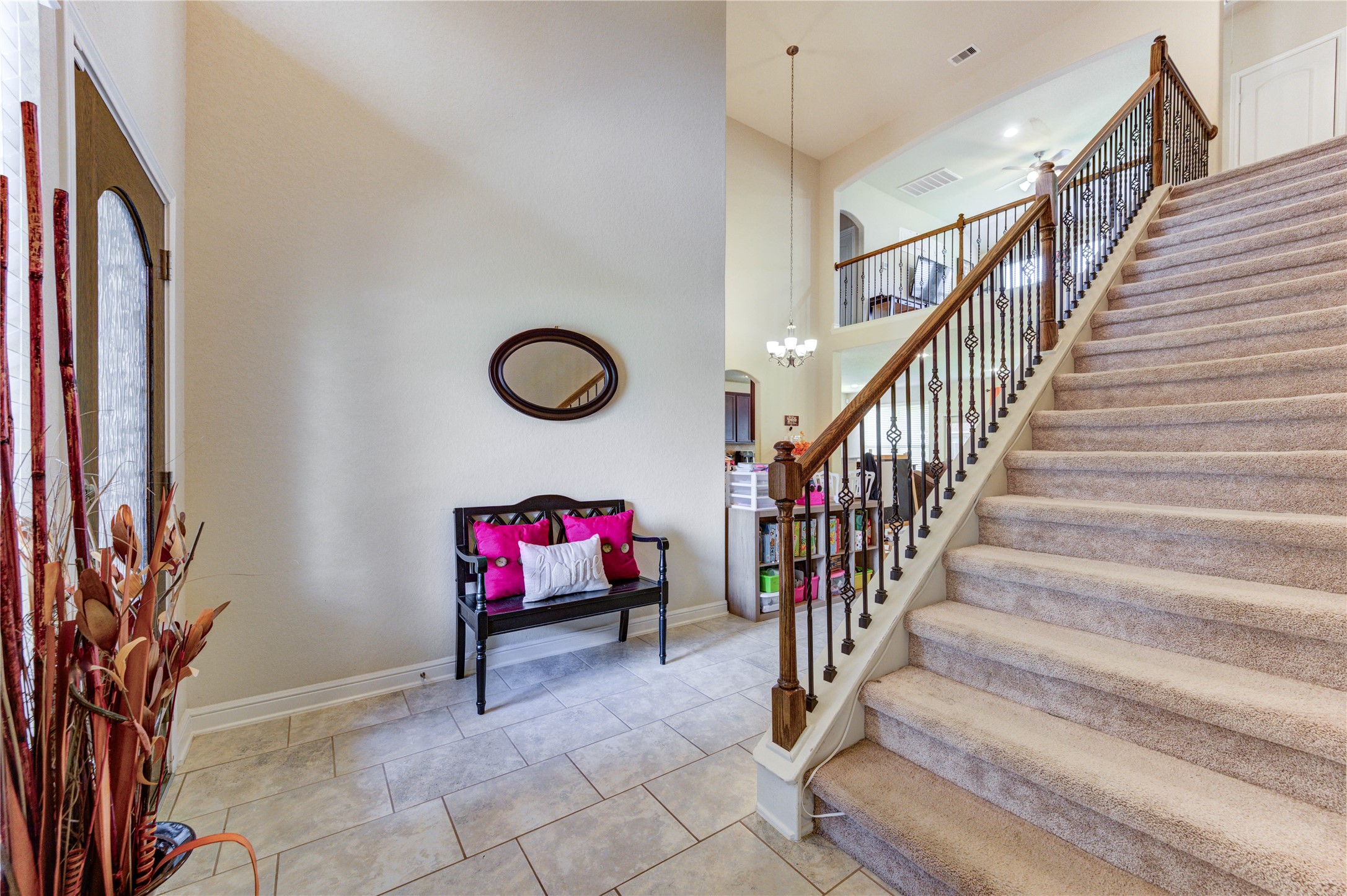 24511 Stratton Creek Drive Spring, TX 77373 - Photo 3 of 27 Welcome Home! Step through the grand foyer into an open-concept living space, with a dedicated home office perfectly positioned at the front of the home.
