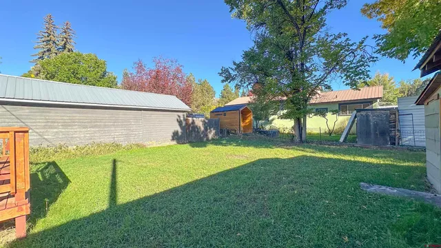 a view of a backyard