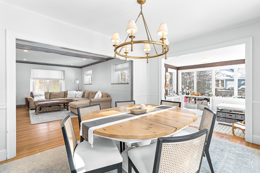 23 Jefferson Road Winchester, MA 01890 - Photo 7 of 41 a view of a dining room with furniture window and wooden floor