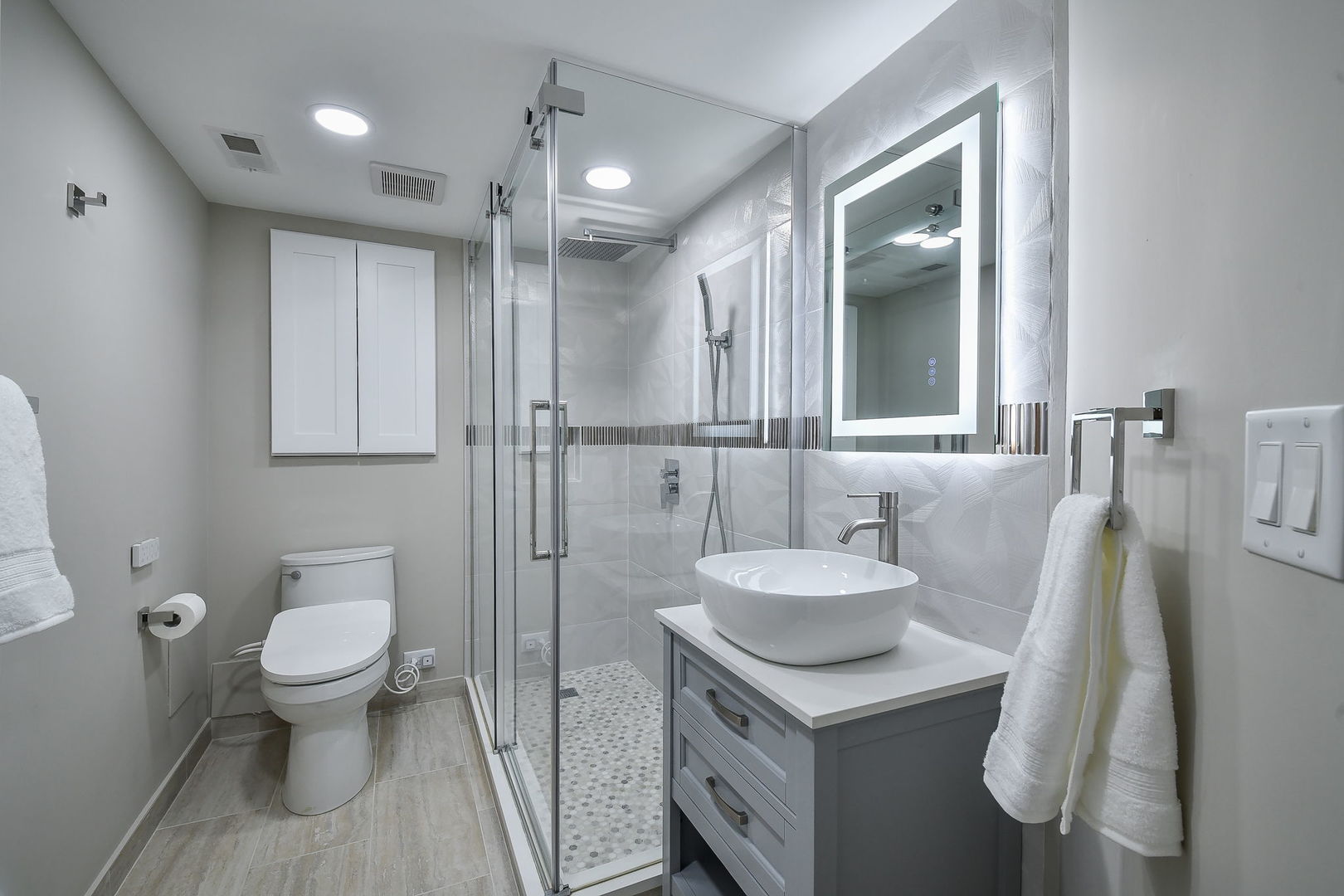 325 North Wright Street Naperville, IL 60540 - Photo 32 of 53 a bathroom with a sink toilet and shower