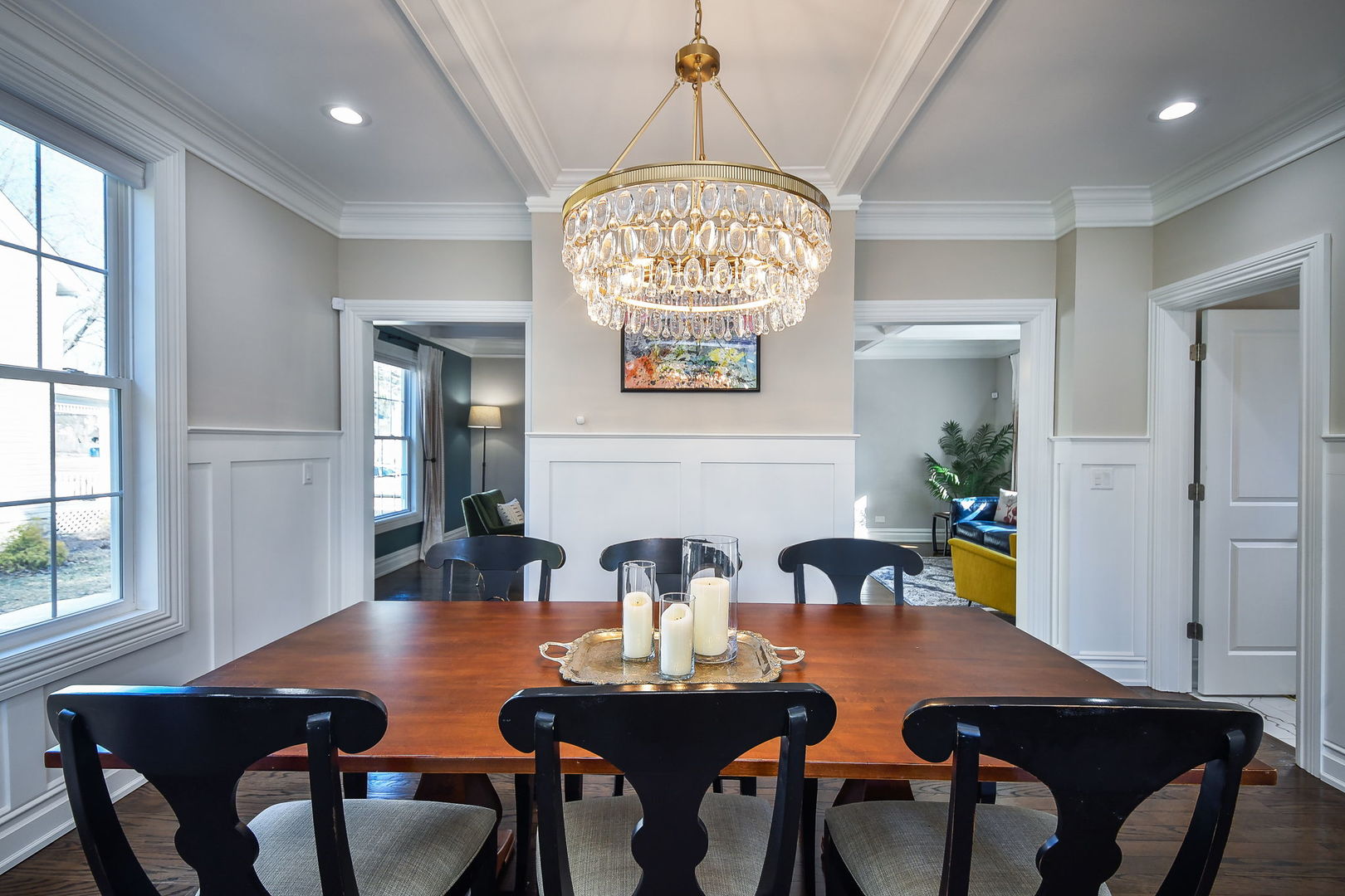 325 North Wright Street Naperville, IL 60540 - Photo 9 of 53 a view of a dining room with furniture window and wooden floor