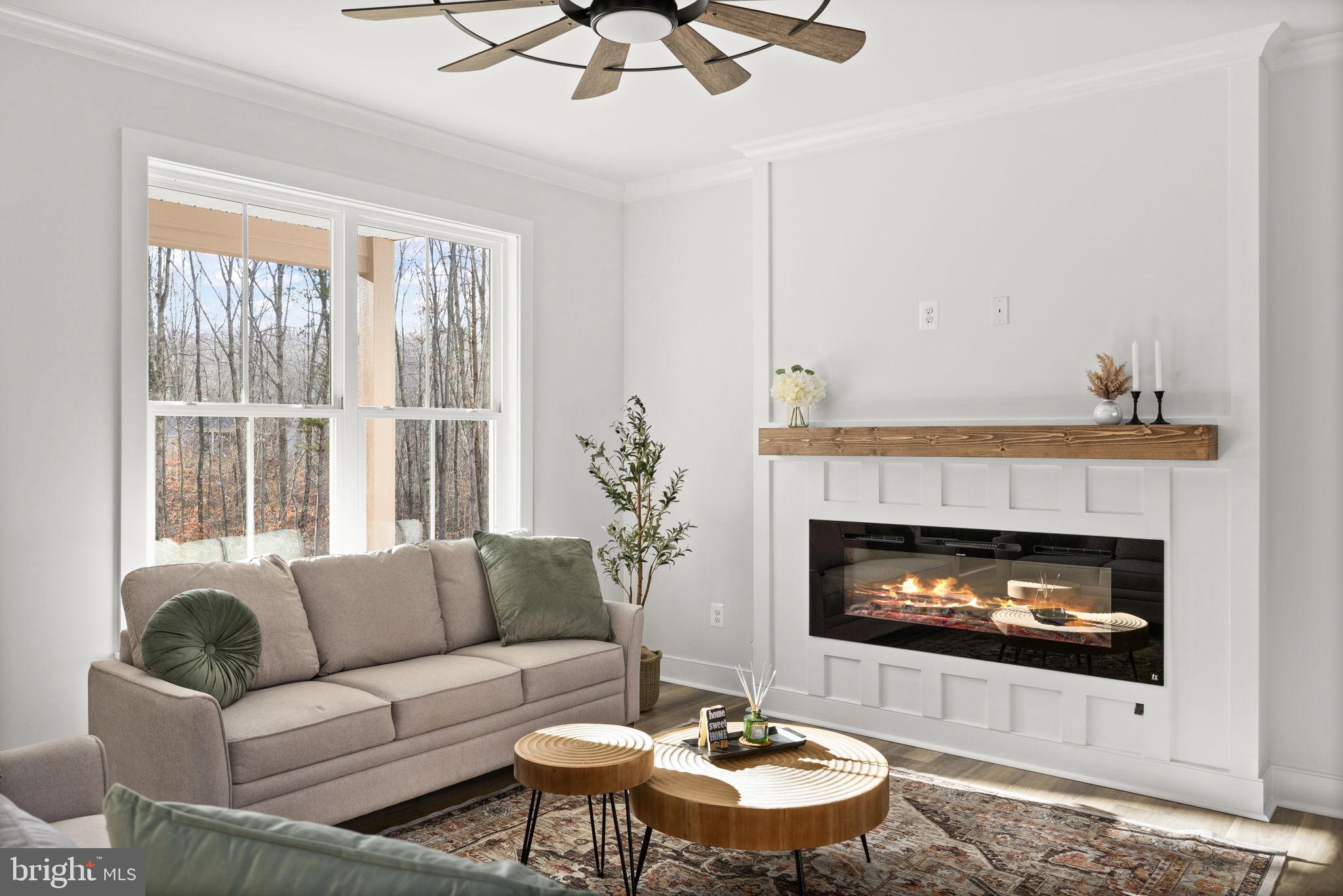 20373 Beaver Crk Court Lignum, VA 22726 - Photo 5 of 61 a living room with furniture a fireplace and a large window