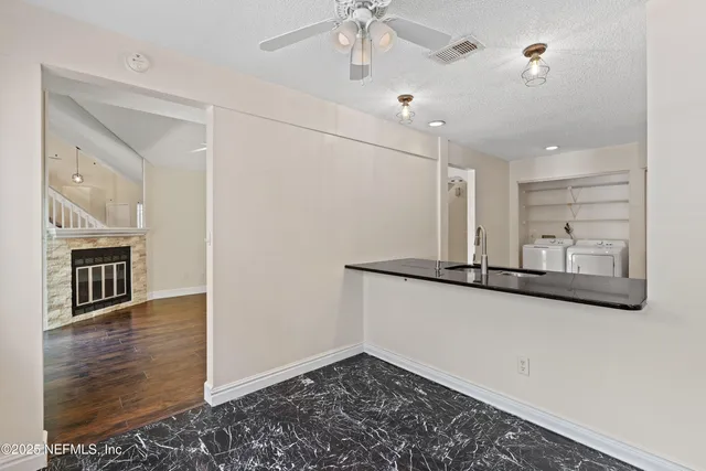 an aerial view of multiple house