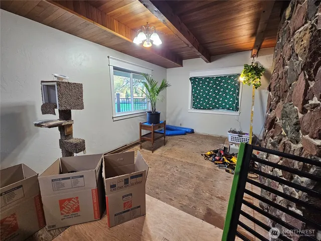 a room with furniture and window