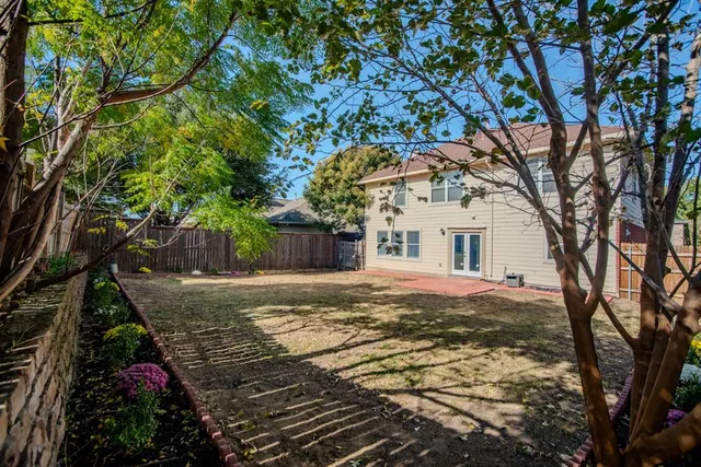 a view of a backyard